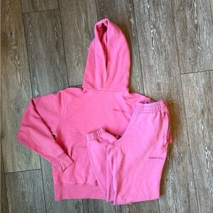 Adidas Human Race Line from Pharrell Williams Pink Hoodie and Sweatpants Set